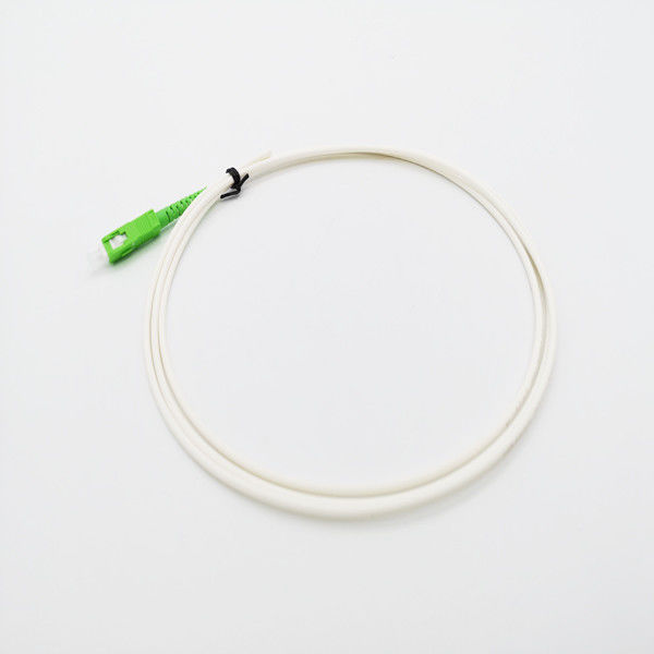 SC/APC SM SX 1.5M Fiber Optic Pigtails 2.0mm 3.0mm White Cable For Indoor FTTH