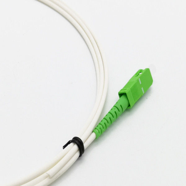 SC/APC SM SX 1.5M Fiber Optic Pigtails 2.0mm 3.0mm White Cable For Indoor FTTH