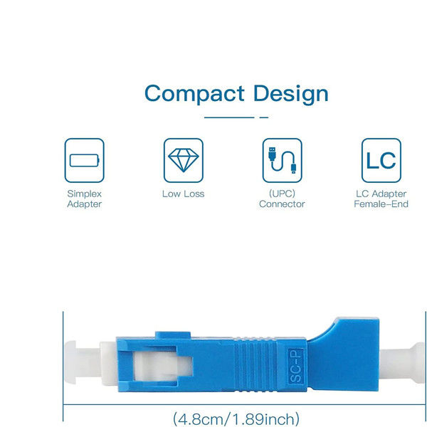 LC/UPC Female To SC/UPC Male Hybrid Fiber Optic Adapter 9/125um SM Optical Fiber Adapter