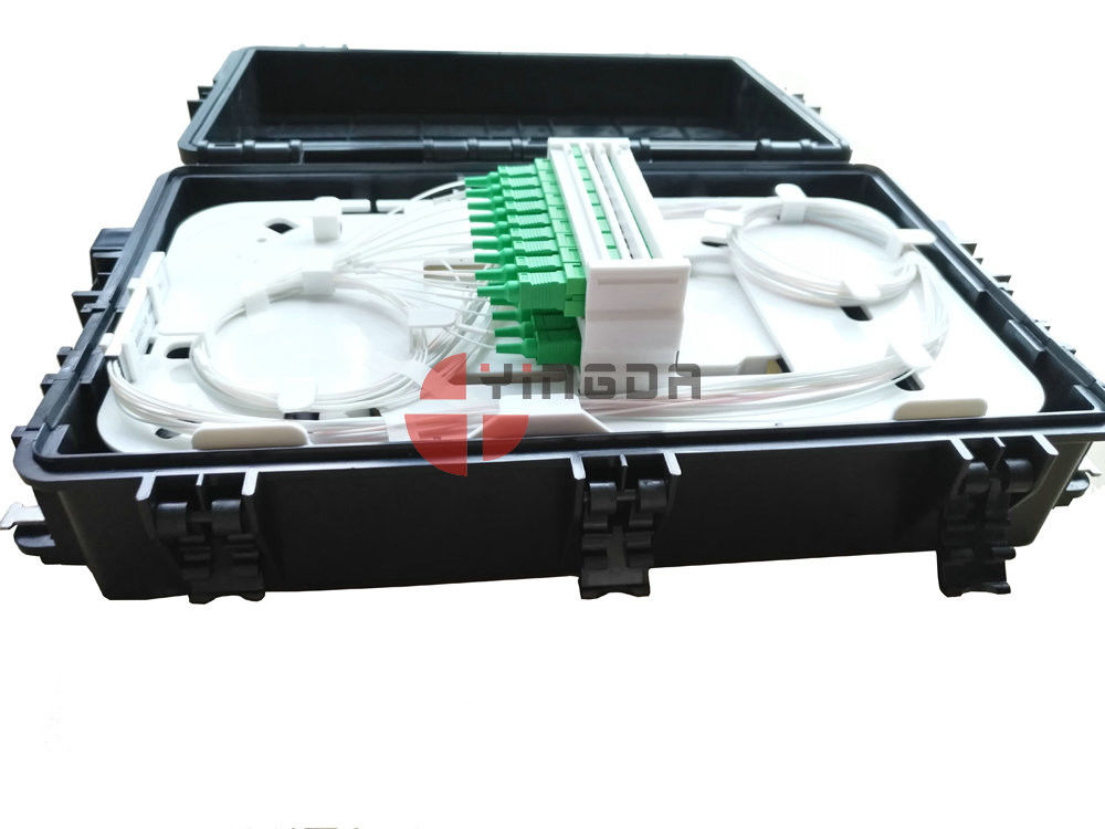 3 In 3 Out Inline Fiber Cable Joint Box 2 x 16 With SC / APC Connectors