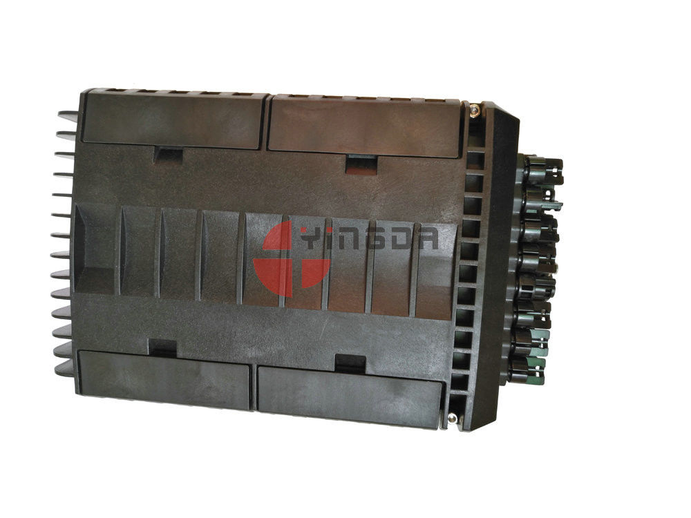 1 x 8 Fiber Optic Splitter Box , 24 Ports PP Fiber Optic Splitter Closure Black