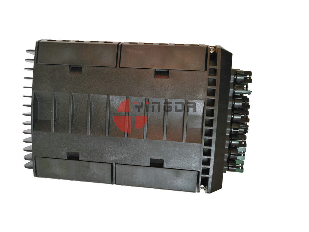 1 x 8 Fiber Optic Splitter Box , 24 Ports PP Fiber Optic Splitter Closure Black