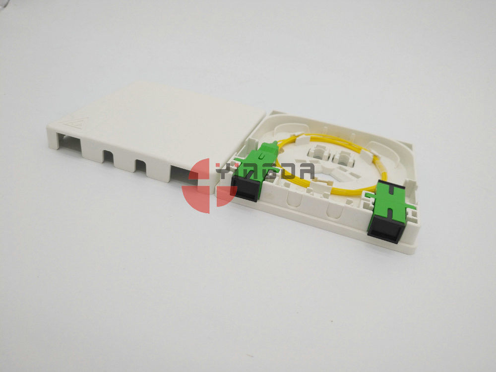 Indoor Face Plate Of Fiber To The Home Wall Socket Panel 2 Ports SC ABS+PC White