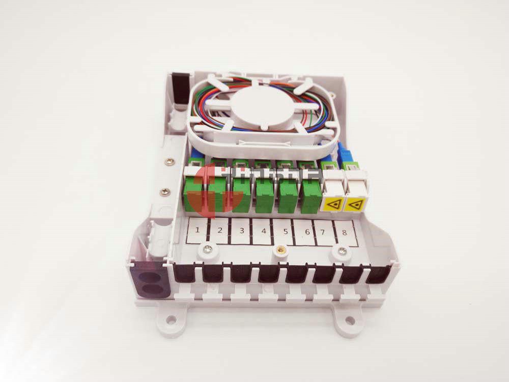 8 Ports SC fiber optic distribution box in FTTH, GPON, CATV, 1X8 Fiber Optic Splice Box