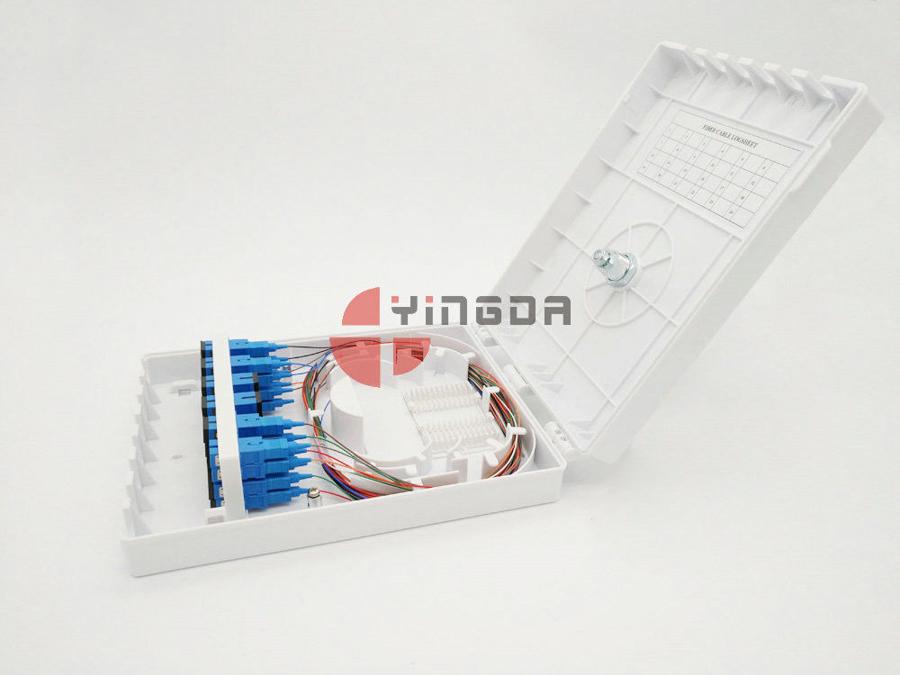 24 Cores Fiber Optic Distribution Box for Fiber To The Home Fusion Splice and Splitter Termination Enclosure