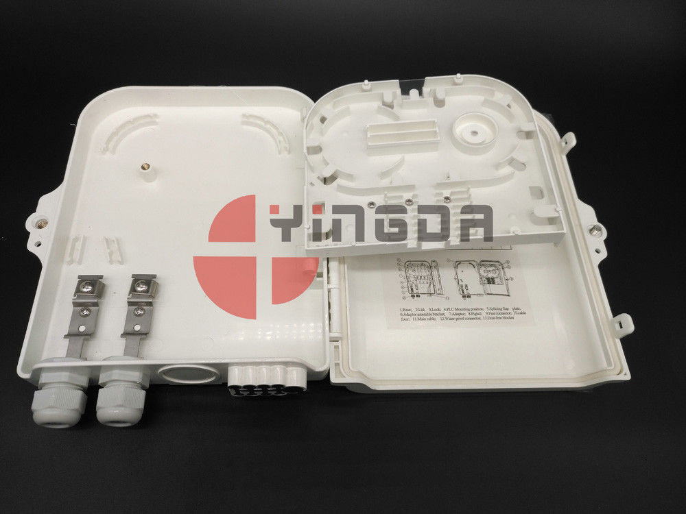 1x8 SC Plastic Outdoor Fiber Optic Splitter Box For Fiber Optic Cable, Screw and buckle seal