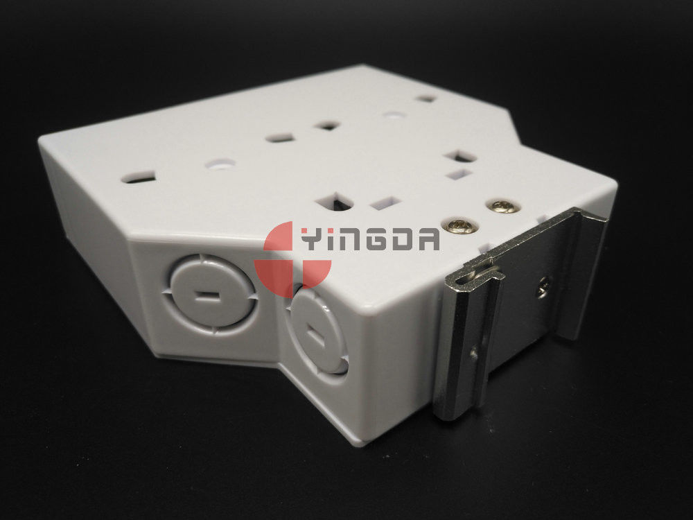 DIN Plastic Fiber Optic Terminal Box 12 Ports SC/APC Adapters and Pigtails