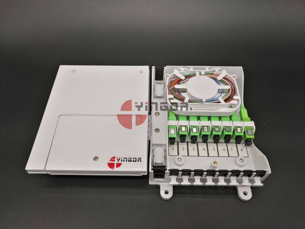 Indoor 8 Ports CPE Fiber Optic Distribution Terminated Cable Joint Box Wall Mounted