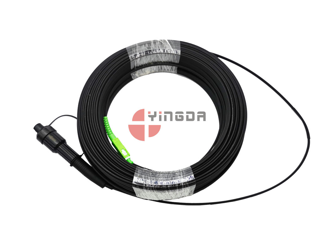 Waterproof SC/APC Connector Optical Fiber Patch Cord Deployment Ftth Network 5mm Cable