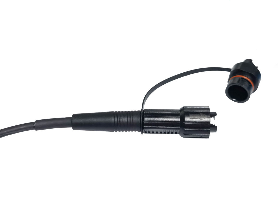 FTTA Huawei Compatible Mini SC Reinforced Connector pre-terminated with remote cable 5.0mm SM G.657A2 LSZH 100Mts Black