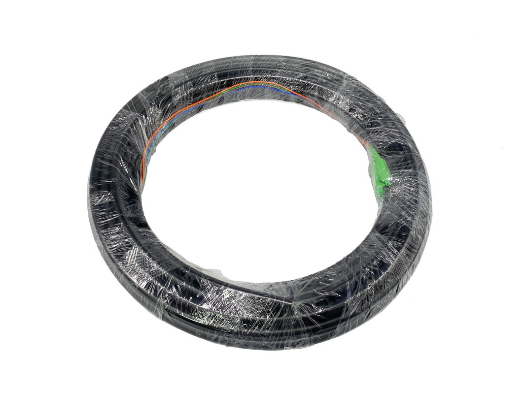 4 Core Copper Aluminum Waterproof Fiber Optic Pigtails SC FC 9.8mm Military  Ruggerized Cable PE