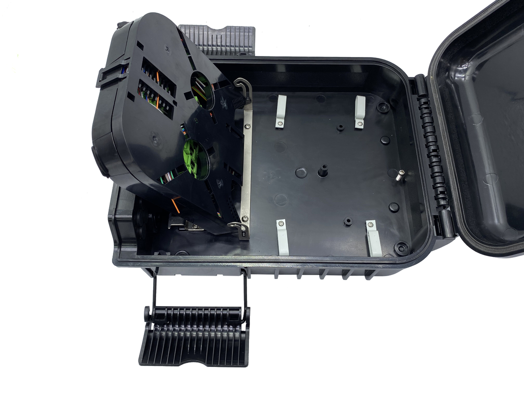 16 Ports FTTH Fiber Splitter Distribution Box Walll Mount Outdoor IP65 Black