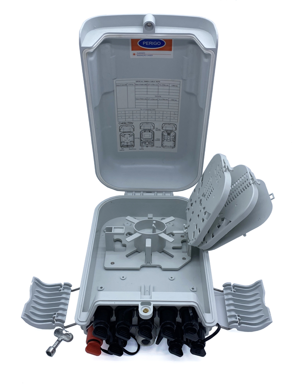 Pole Mount FTTH 1x8 Fiber Optic Cable Splitter Distibution Box 24Core CTO Nap