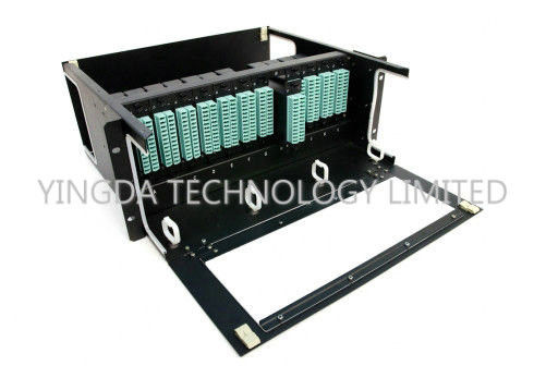 19 Inch 4U Rack Mount Fiber Optic MTP MPO Cable Patch Panel , LC SC FC Connector
