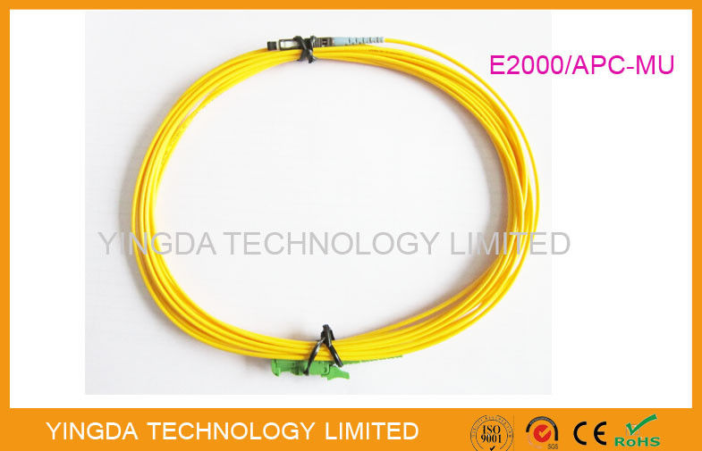 100% Factory Telecom FTTH E2000 / APC - MU FC LC Fiber Optic Patch Cord