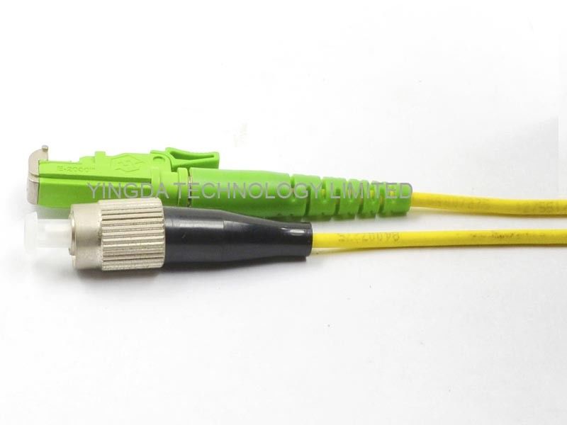 E2000 / APC - FC / UPC SM SX 3.0mm 3M Fiber Optic Patch Cord Yellow LSZH