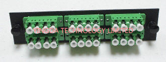SM 9/125 um Fiber Optic Adapter LC / APC , Optical Fibre Adapter Green Quad 4 Way