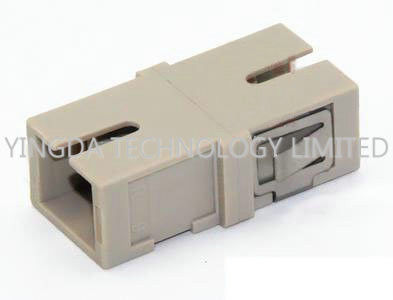 Durable OM2 Multimode Optical Fiber Coupler Without Flange SC Adapter Beige