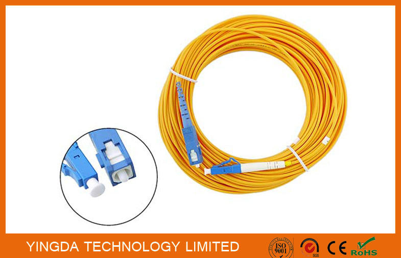 LC / SC CATV Fiber Optic Patch Cord Cable SM SX 15 Meter / Fiber Optic Assemblies
