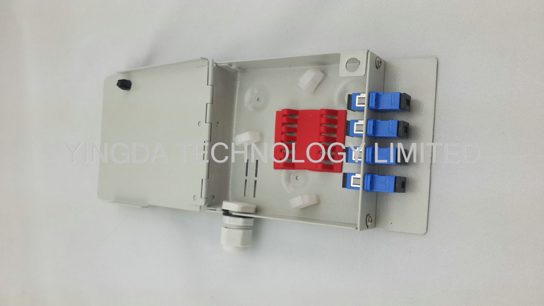 Small White Fiber Optic Enclosures Wall Mount With FC , SC , ST , LC Adapters