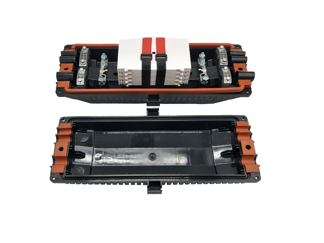 Inline Horizontal Fiber Optic Splice Closure 96 Cores 3M  3 in 3 Out PC Telecom Outdoor