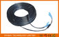Black 2 Core Single Mode Fiber Patch Cord SC - SC 657A2 Simplex 70M With Steel Wire