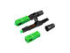 Green SC APC Field Mount Connector Single Mode No Epoxy For FTTB FTTC