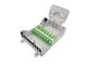 IP54 Fiber Optic Splitter Termination Box 1X8 PLC Coupler SC Auto Shutter Adaptor ABS White