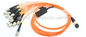 Orange Flat MPO MTP Fiber Cables OM1 ( 62.5 / 125um ) , FC Fan - Out Fiber Optic Patch Cord