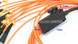 Orange Flat MPO MTP Fiber Cables OM1 ( 62.5 / 125um ) , FC Fan - Out Fiber Optic Patch Cord