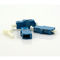 LC PC Fixed Fiber Optic Attenuator 5dB Blue White Dust Cap GR910 , IEC Standard