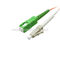 MM50 / 125um OM2 Telecommunication Fiber Optic SC LC Patch Cord  20 Meters