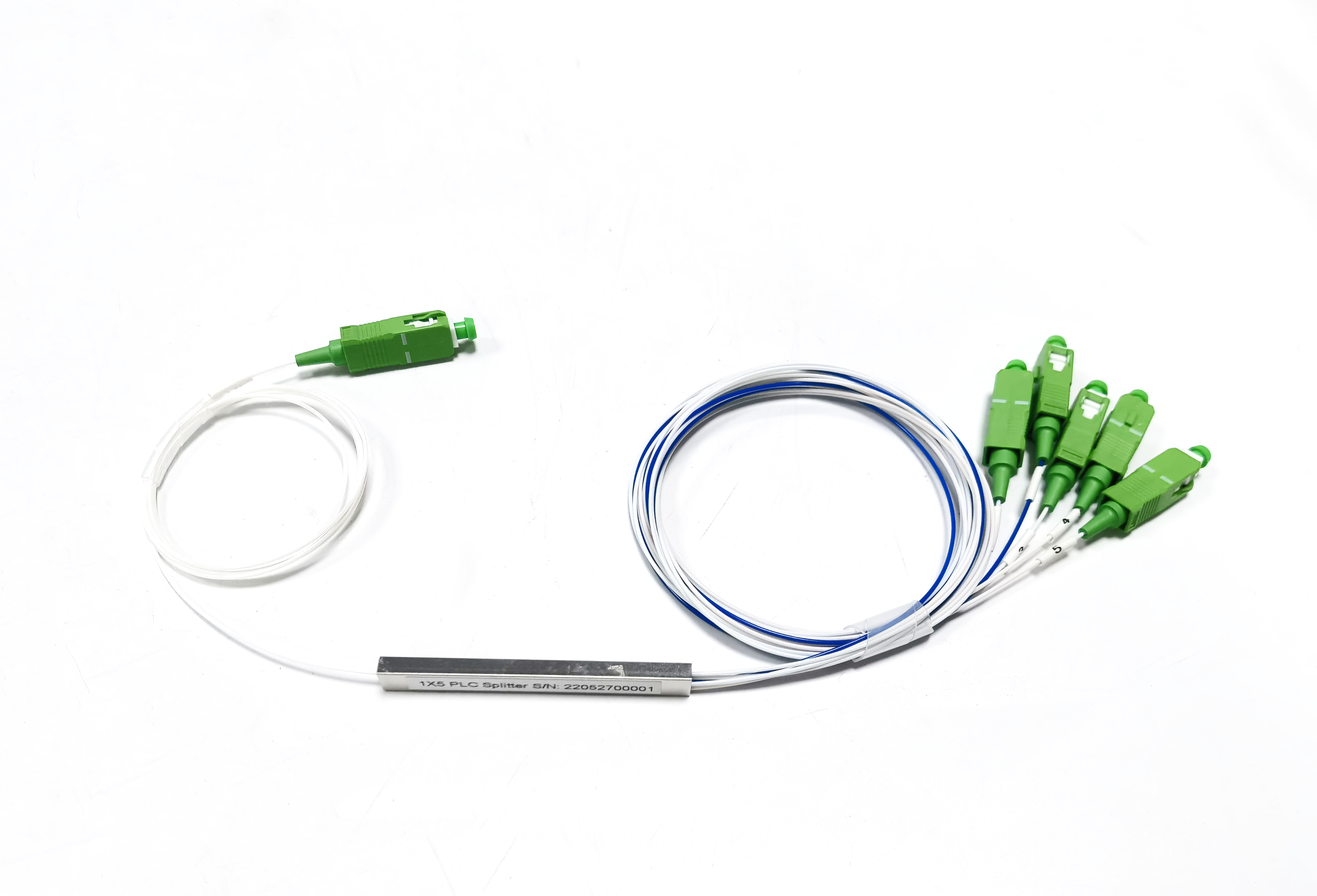 Blockless Splitter FTTR Passive 1:5 Unbalanced Mini Blockless Fiber Optic PLC Splitter SC ...