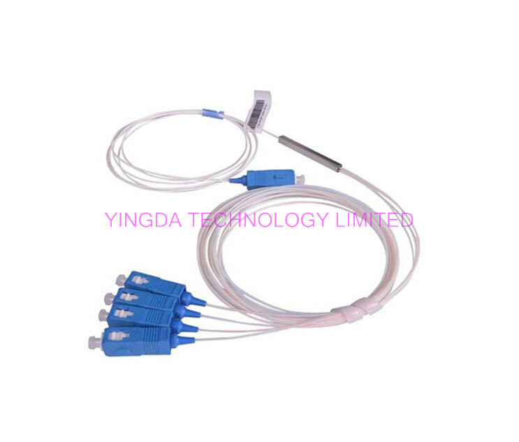 ISO Fiber Optic PLC Splitter Tube PLC SC/UPC 1x4 Singlemode Splitter ...
