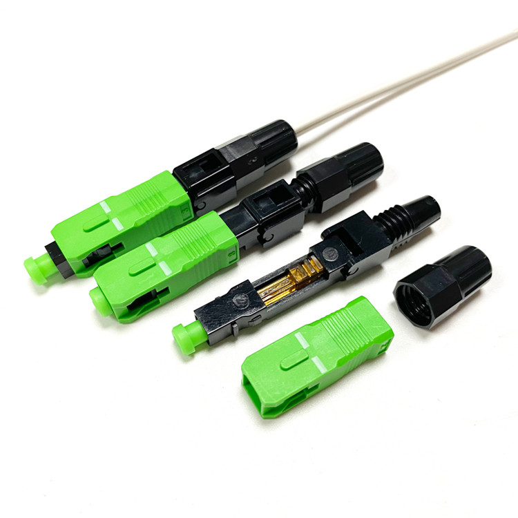 Discount Average 0.3dB IL SC APC Quick Connector Field Installable For ...