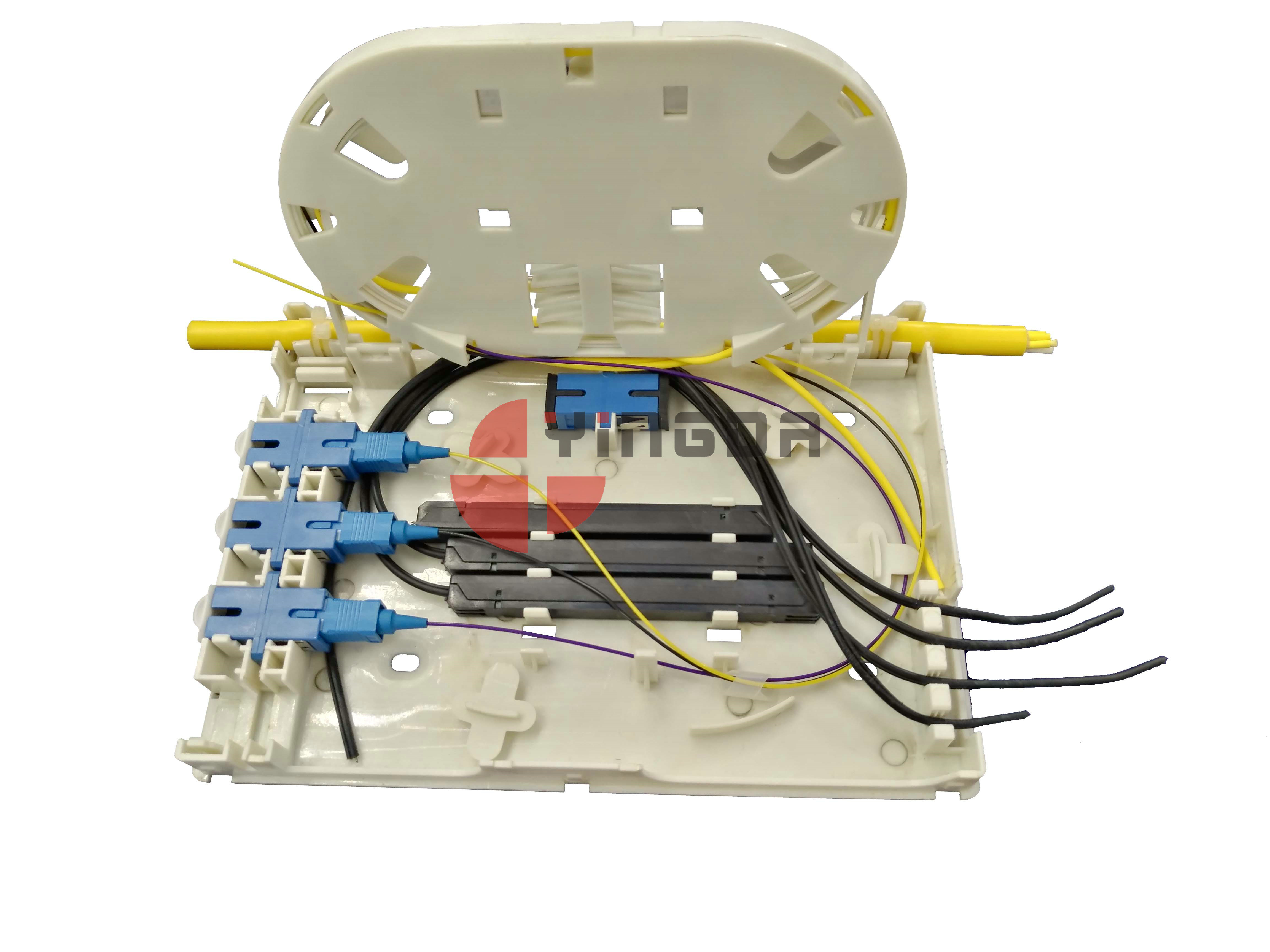 4 Port Fiber Optic Termination Box OTB FTB104E Plastic White for FTTH