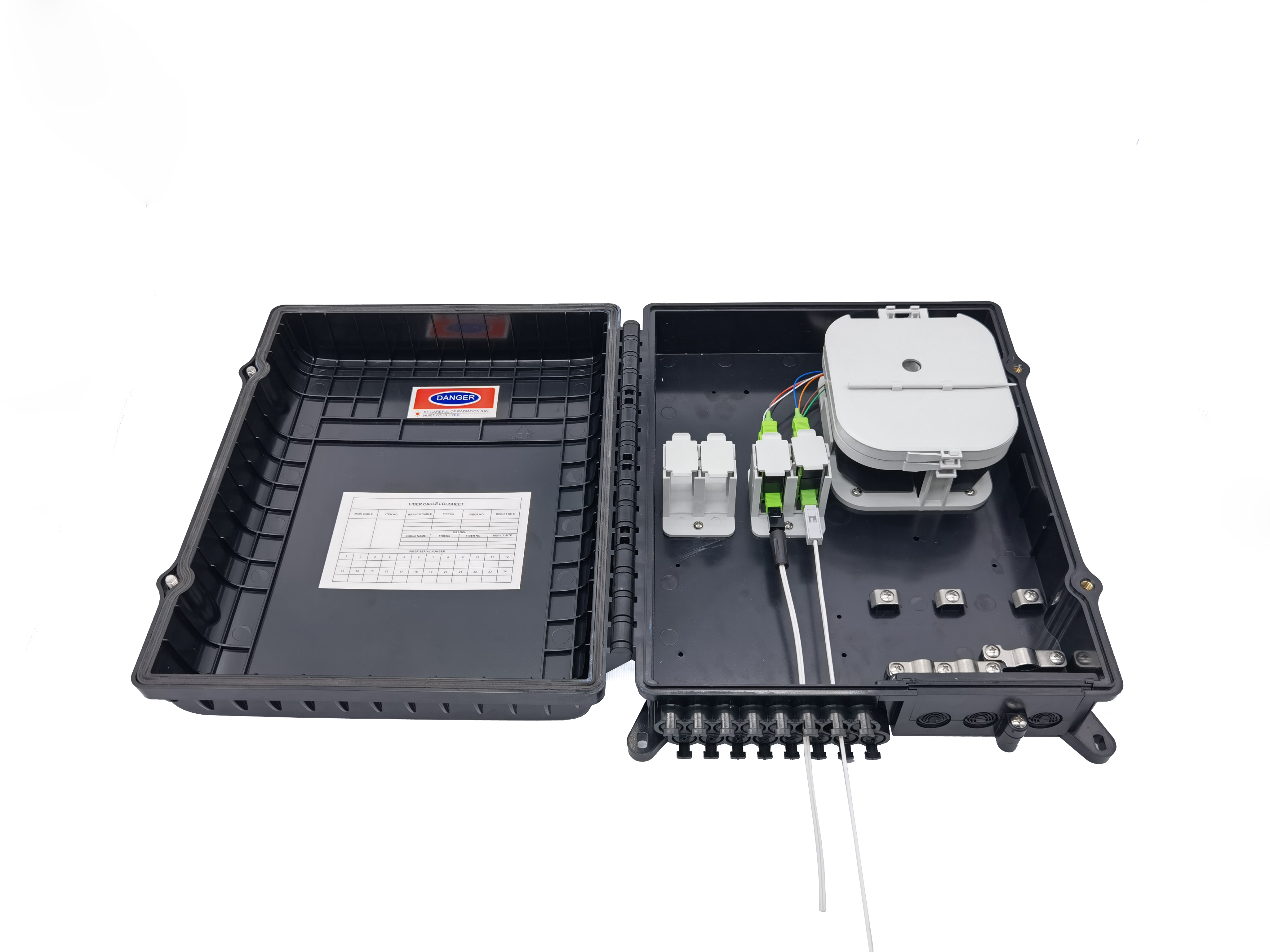Spectrum Outside Box 16Ports Outdoor Optical Distribution Box Black With Sc Adapters Plate ...