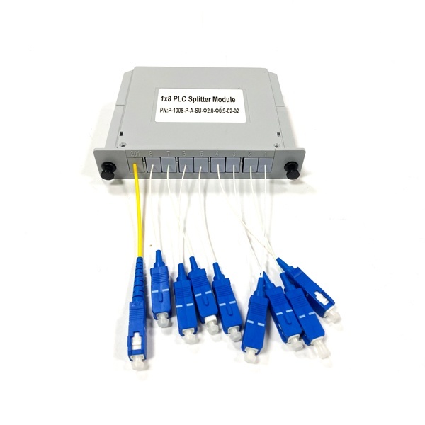 Ftth 1x8 SC UPC plug-in PLC Splitter for FTTX and PON Networks