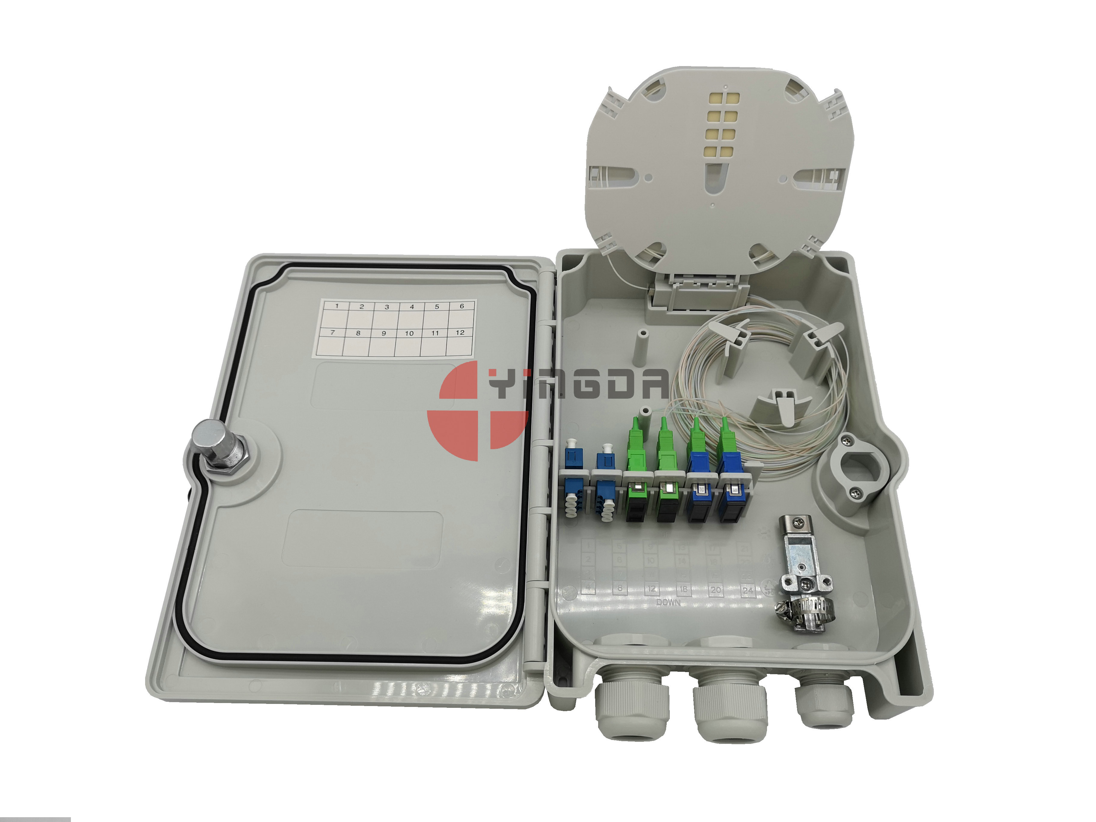 24 Cores 3 Ports Fiber Optic Cable Joint Box Enclosure IP65 GP62DW3