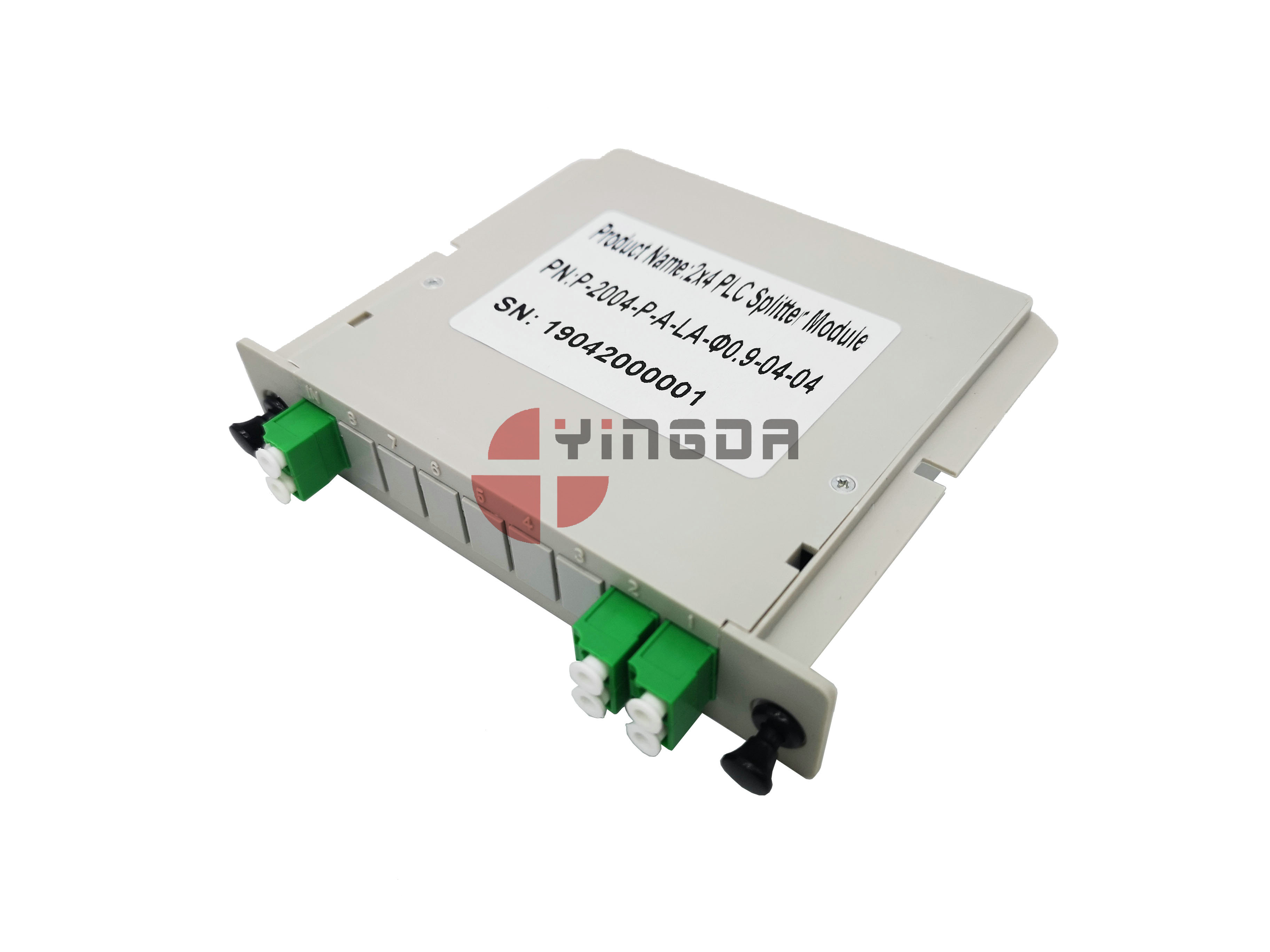 Plastic 2x4 Fiber PLC Splitter LGX Cassette Modular With LC/APC Duplex ...