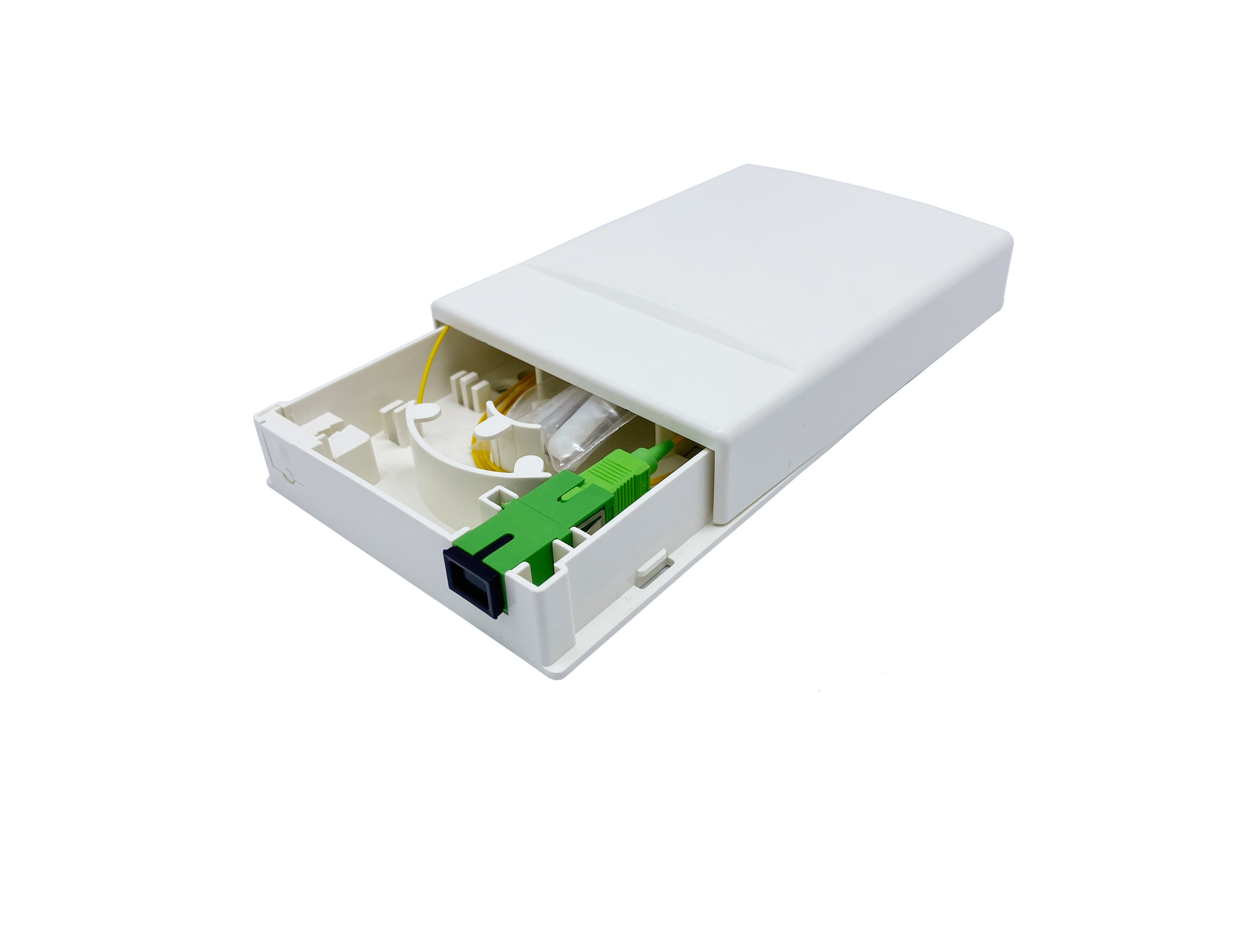 FTTH 1 Port Slide In Lock Socket Panel SC Fiber Optic Termination Box