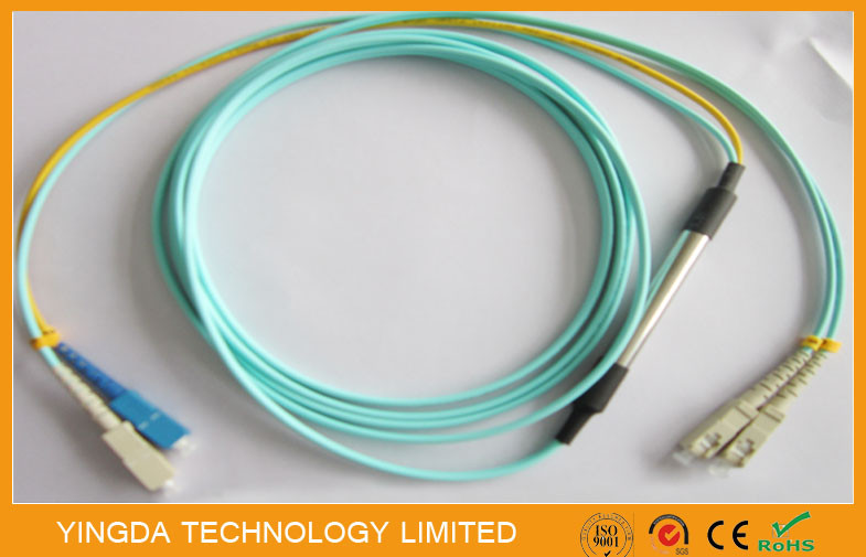 SC SC Mode Conditioning Patch Cord Duplex 50 / 125um OM3 10G Fiber Optic Cable