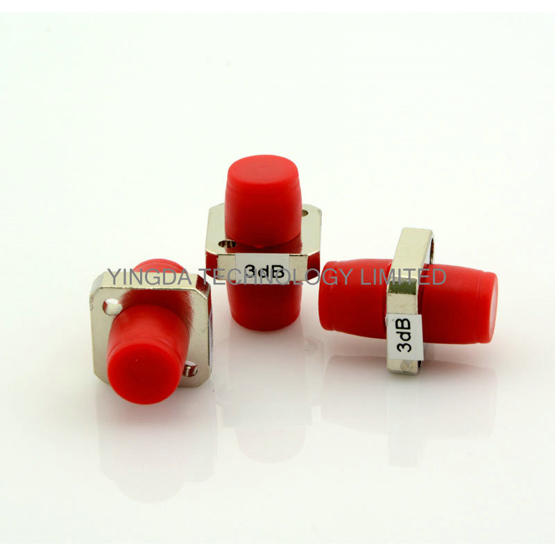 Fixed Type Fiber Optic Attenuator Square 3dB 4dB 5dB , CATV FC Attenuator