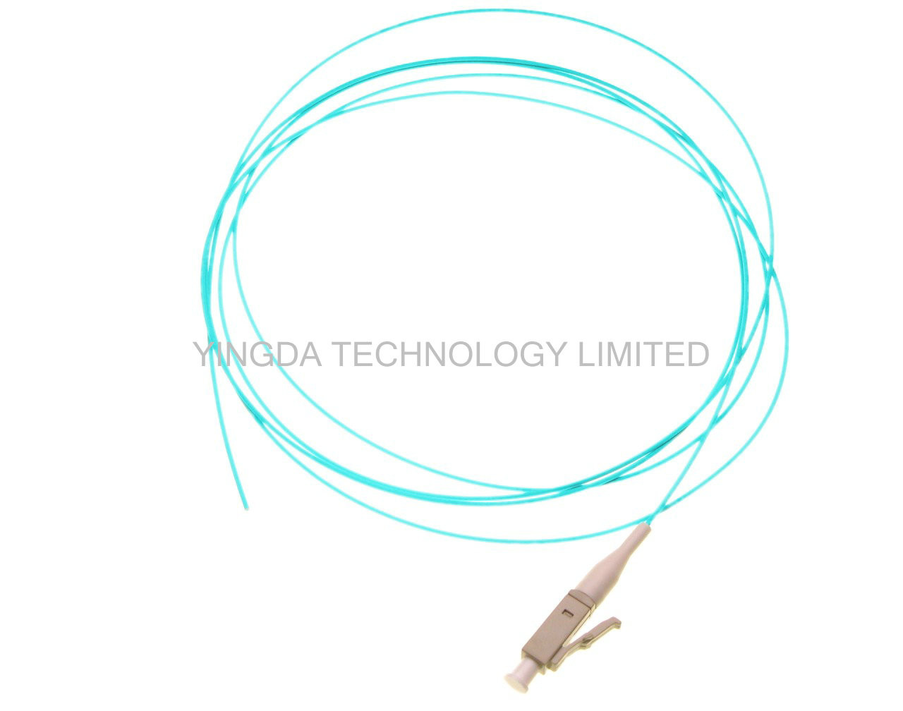 Fiber Optic Pigtail LC OM3 10Gig. Aqua 0.9mm Simplex LSZH 1.5 M 50/125 ...