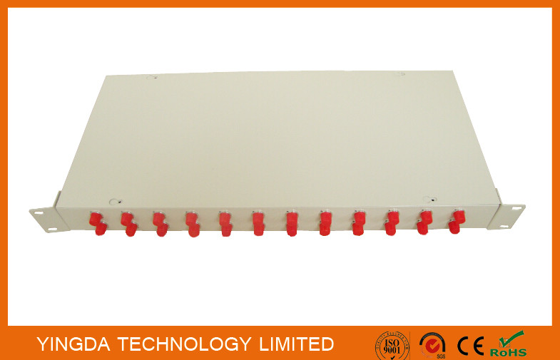 Optical Fiber Rack Mounted ODF Patch Panel 19 Inch 24 Ports Cold Rolled