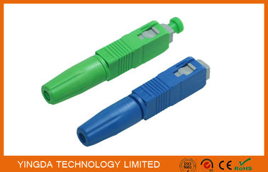 Green / Blue SC UPC APC Field Installable Connector FTTH Use