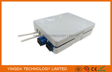 2 Ports SC Adaptor Fiber Optic Termination Box, 2 Fibers FTTH Termination Box Wall Outlet