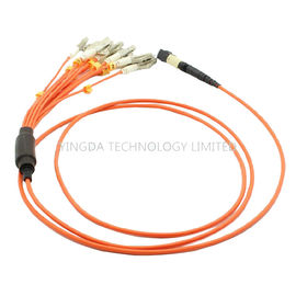 MTP to LC / SC / ST / FC Fiber Truck Cable , 12 Standard Harness Fiber Patch Cord