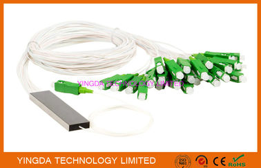 FTTH 1x32 Mini PLC Splitter Single mode Steel Tube LC APC Connectors