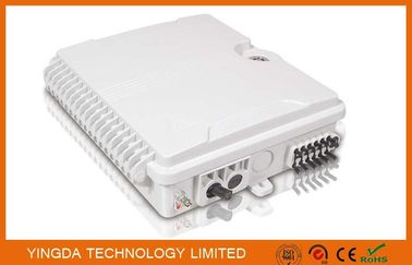 White Plastic 12 Ports Fiber Optic Termination Box ,12 Core SC Pole Mount Splitter Box Waterproof